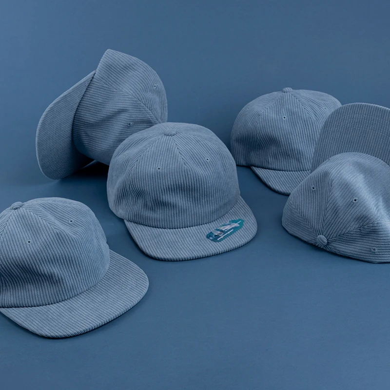 Vintage gorras low profile hip-hop flat brim vintage 5 panel camper unstructured corduroy snapback caps