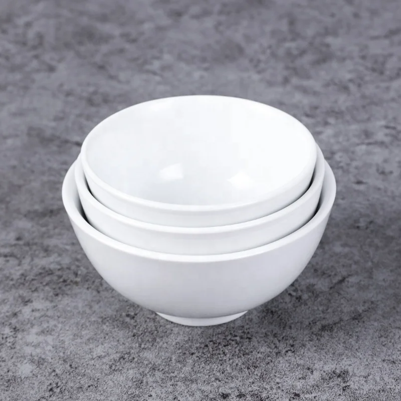 
Wholesale restaurant white ceramic rice bowl sets of dinnerware 