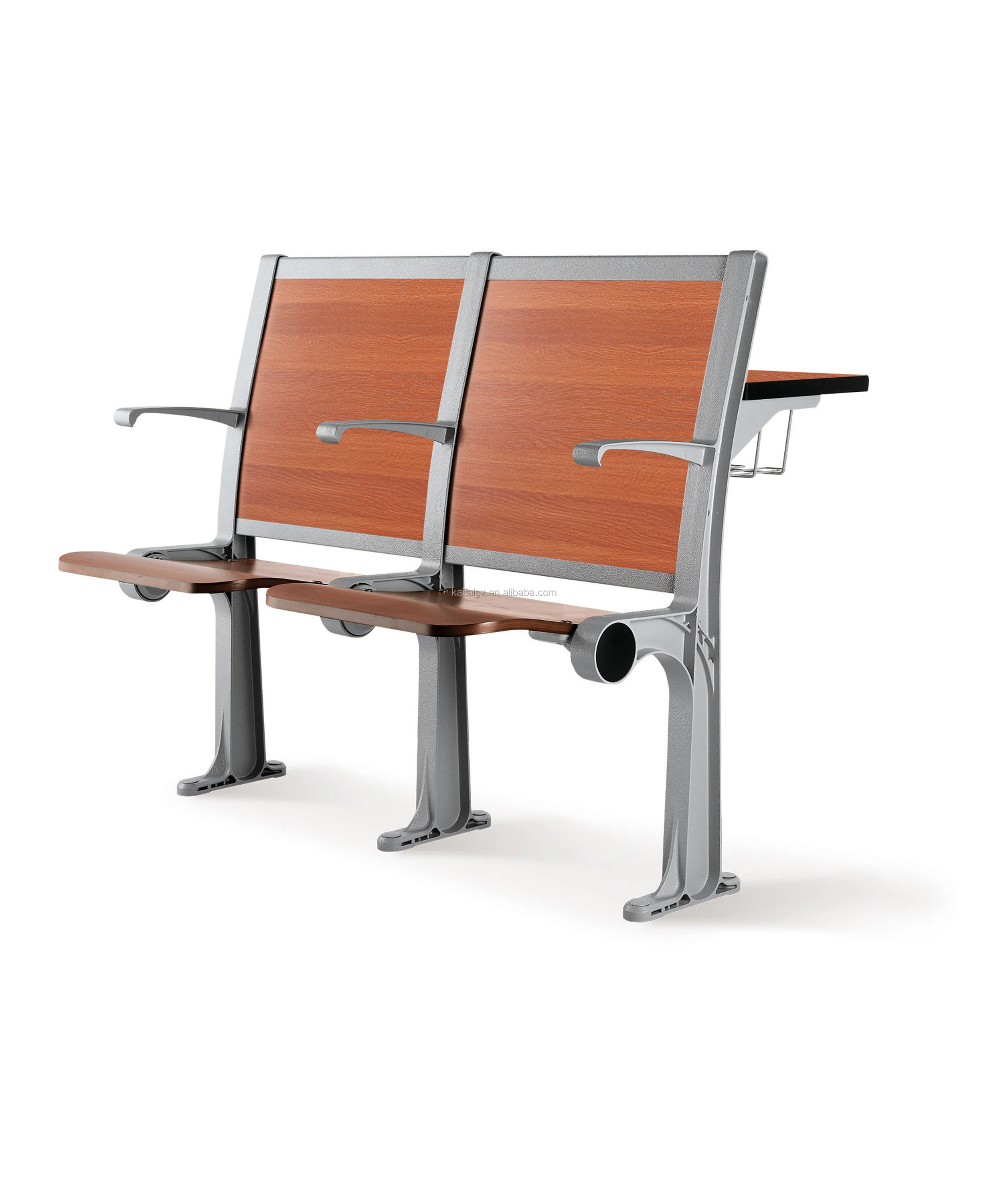 student training desk and chair aluminum alloy leg+wood chair for school