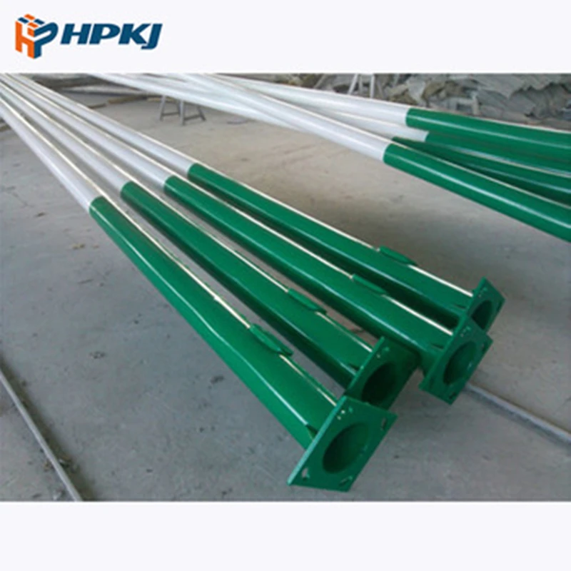 Hepu economical hot-dip galvanized steel pole, 3m 4m 5m 6m 7m 8m Q235 steel pole for CCTV