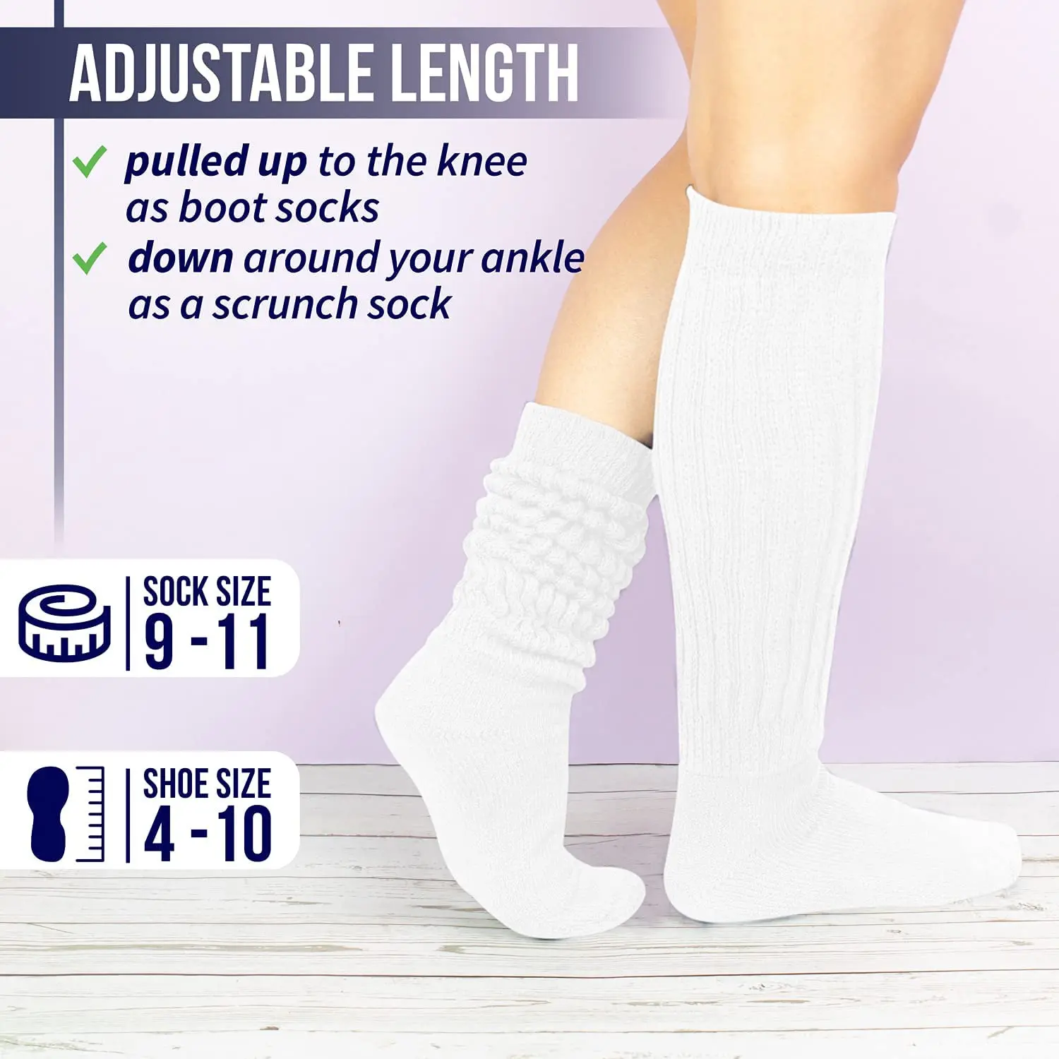 White High Knee Girls Boot Socks Women Bulk Thick Socks