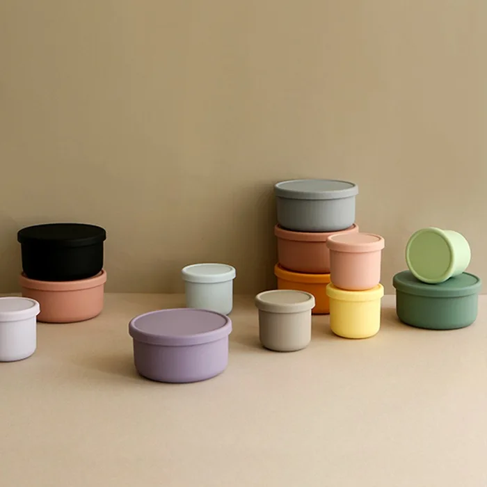 
Silicone Food Storage Containers with Lids, Airtight, Leak-proof ,Dishwasher, Microwave, Refrigerator Safe Salad Bowl 