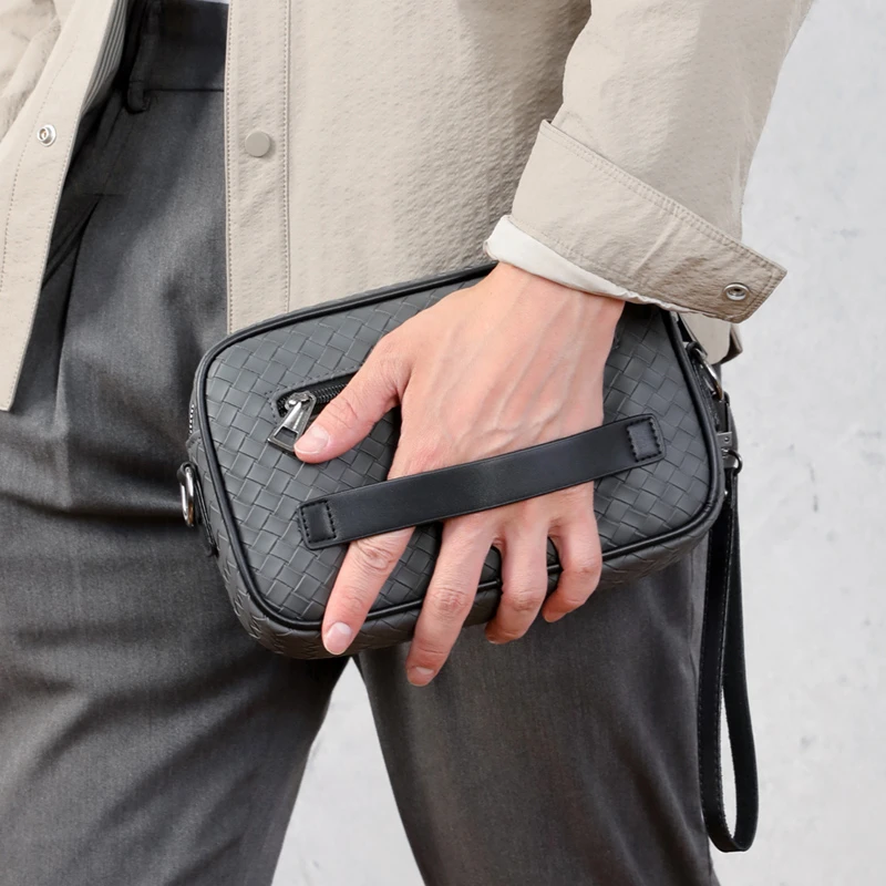 Designer Vintage Crossbody Bag Men Leather Waterproof Leather Messenger Bag