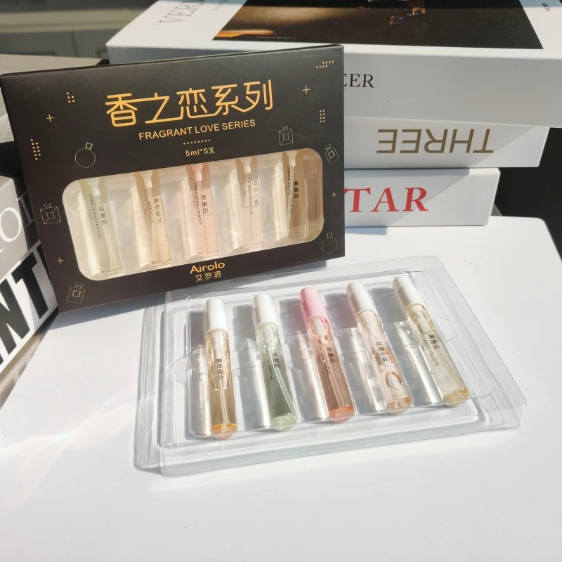 Wholesale Original Brand Mini Portable Pocket Perfume Gift Set 5ml Eau de Parfum Women Long-Lasting Body Spray Floral OEM/ODM