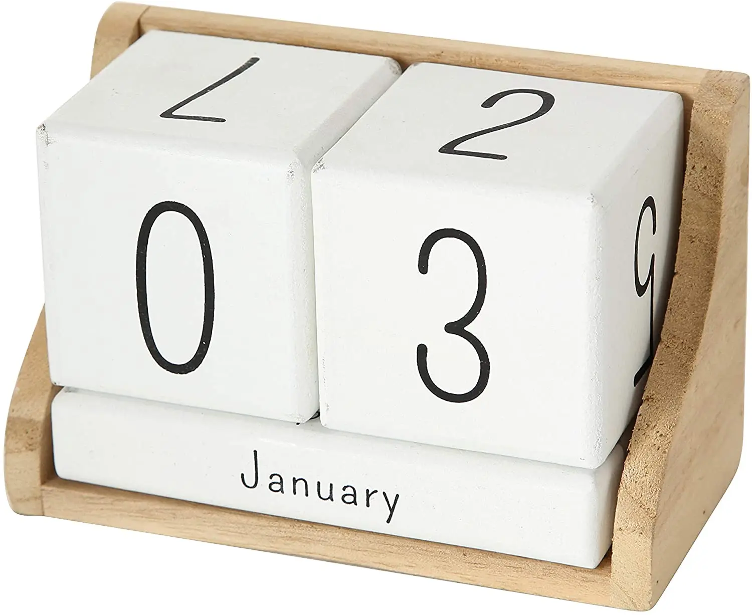 Decorative Home Office Decor  Wooden Perpetual Block Calendar