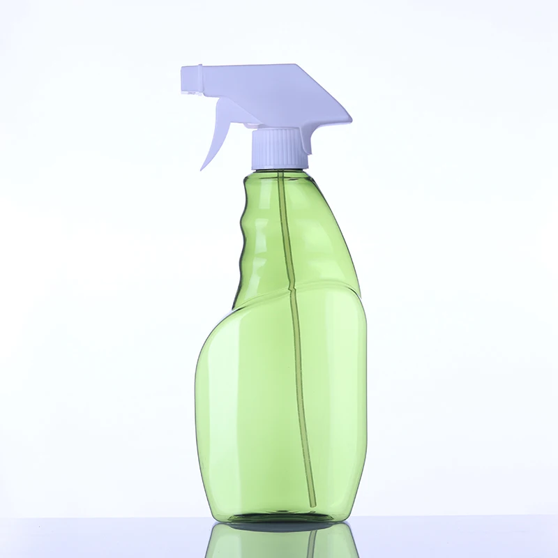 Custom clear plastic bottle 500ml daily cleaning trigger spray pump bottle