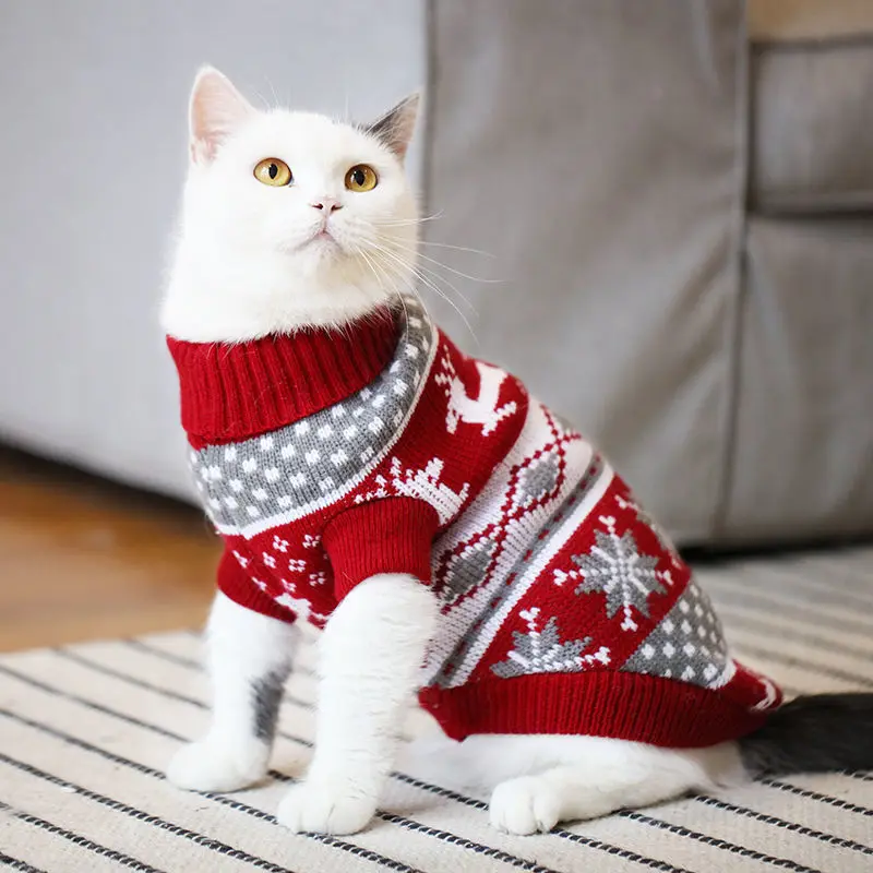 Wholesale Cat clothes small milk cat kitten autumn winter prevent Mao Ying short pet cat sweater thick warm