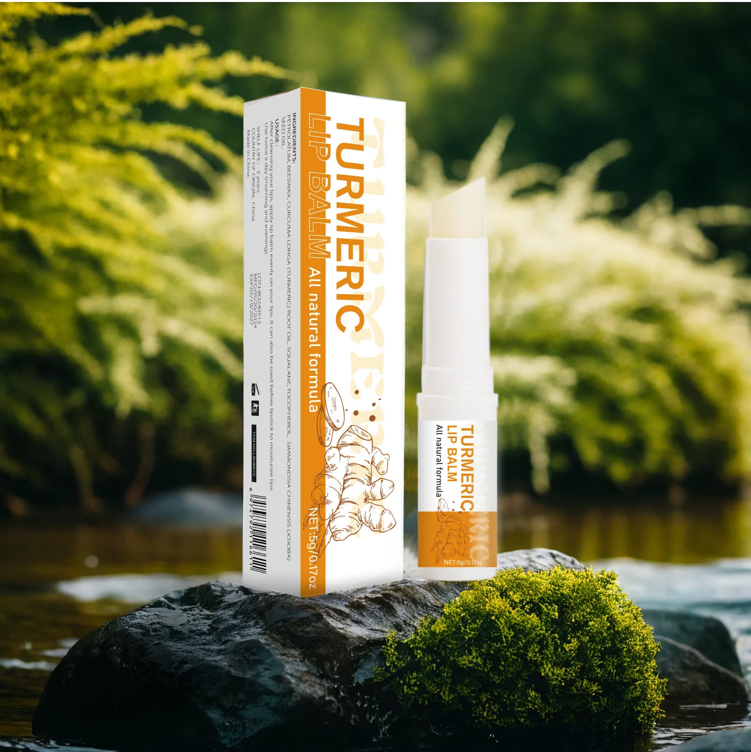 PANSLY Pink Lip Care Brightening Cream Removes Smoky Lip Color TURMERIC ROOT OIL Turmeric Lip Balm