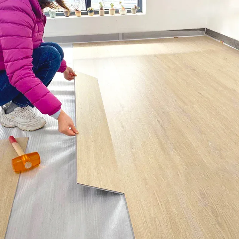 AOLONG 4mm 5mm 6mm Click Lock Rigid Spc Flooring Waterproof Plastic Tiles Vinyl Plank Spc Flooring