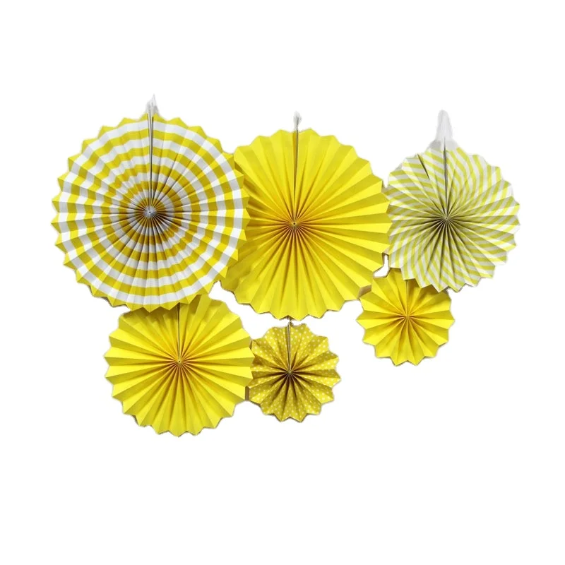 Wedding Birthday Christmas Party Decoration Hanging Pinwheels Fan DIY Paper Craft Paper Fan Flowers Set