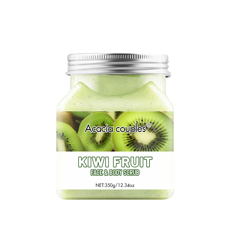 OEM Wholesale Custom Package Fruit Natural Bulk Whitening Kiwi Grape Sugar Private Label Organic Body Scrub