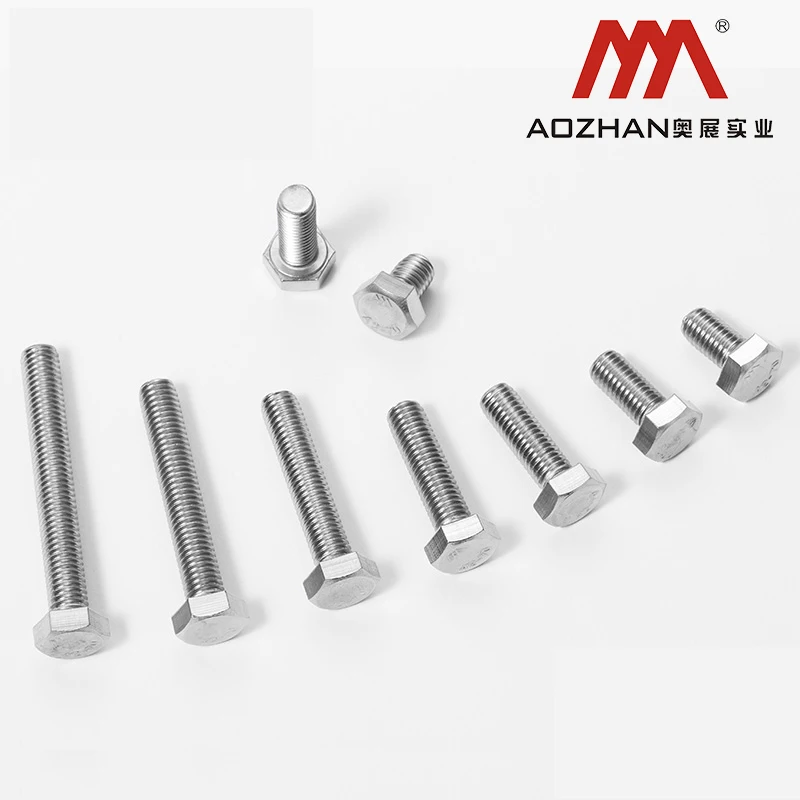 Chinese factory GB5783 304 full thread  hexagon bolt