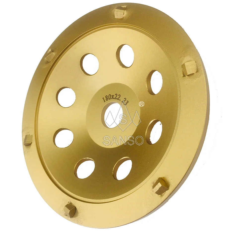7 inch 180mm pcd diamond concrete grinding wheel cup disc for grinding concrete resin epoxy  floor
