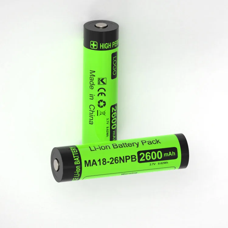 Liion Protected Battery 18650 3.6v 18650 Battery 2600 Mah 1800mah for flashlight torch bicycle light