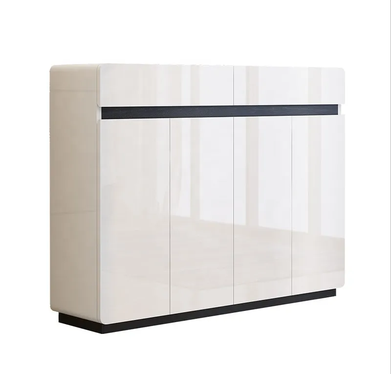 Modern Nordic Style High Glossy Shoe Cabinet Shoe Rack With Multi-function