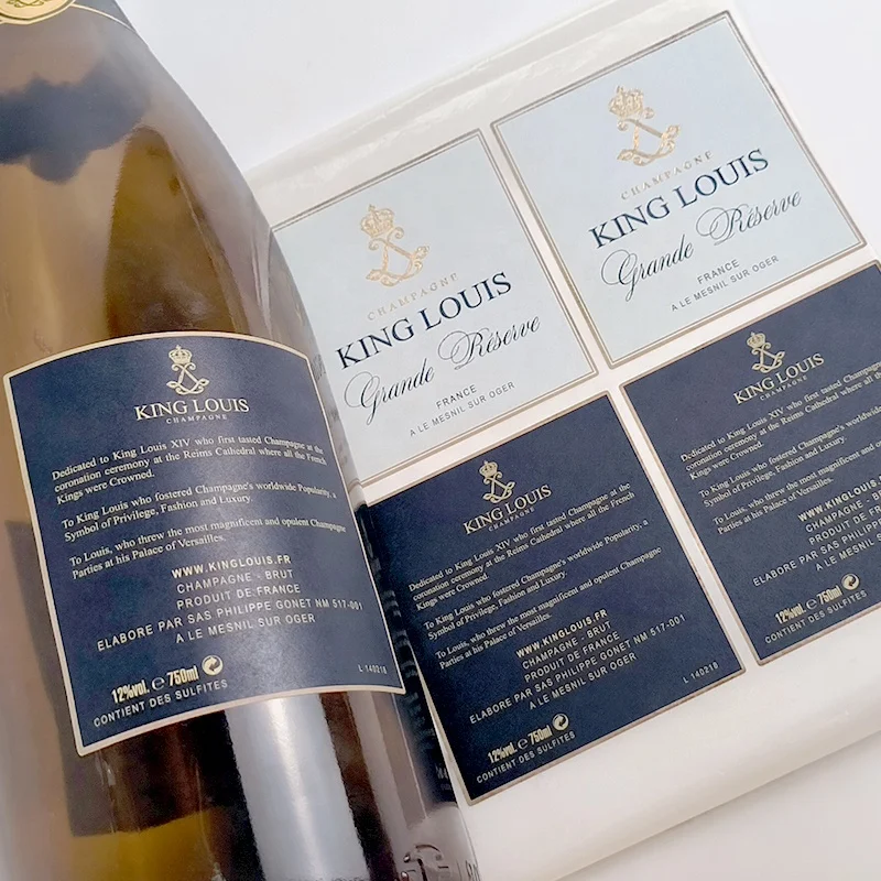 Sticker For Printing Aluminum Custom Adhesive Vodka Sweet Private  Wine Label Luxury Embossed Different Size Wine Bottle Label