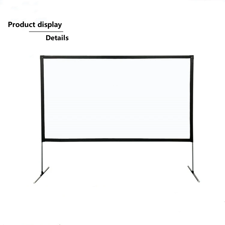 Outdoor 80-120 inch Projector Screen16/9 Foldable Portable Polyester Outdoor Front Movie Screen