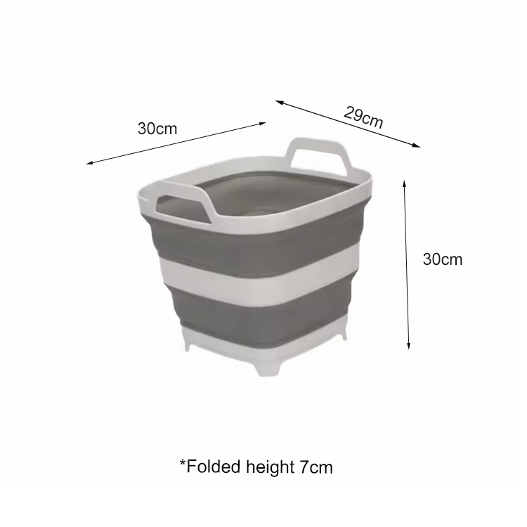 10L PP Multifunctional Foldable Household Kitchen Sink Basin Large Dish Washing Portable Bucket Made for Water Use
