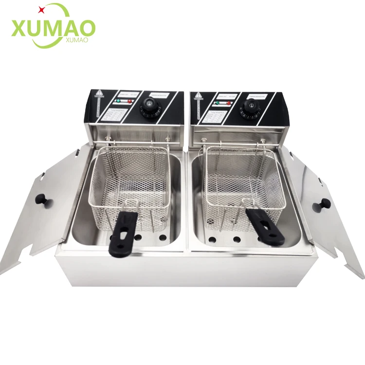 Double cylinder blast furnace Single cylinder blast furnace Table type electric fryer single tank single screen fryer