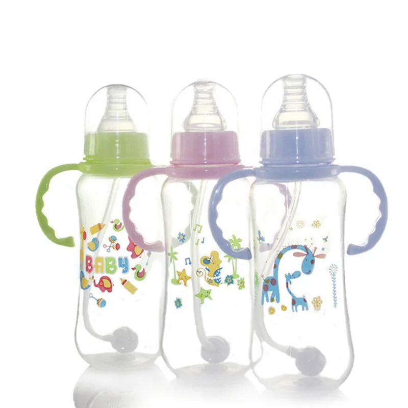 Multiple types of quality baby 280/150/60ml bottle Drink bottle Empty baby bottle with handle