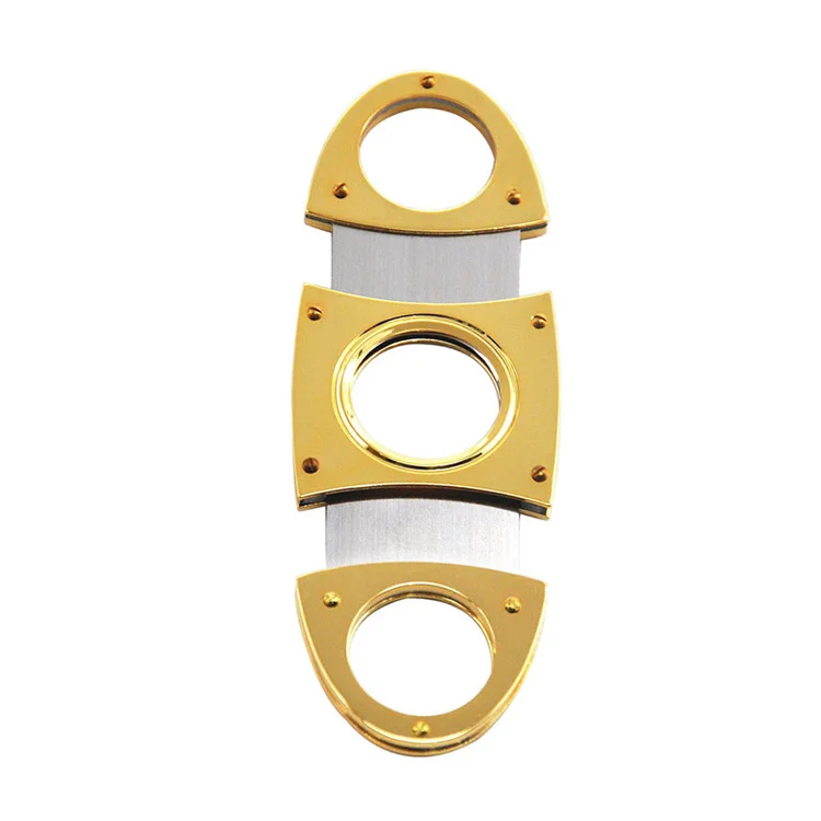 Высокое качество, индивидуальный логотип, металл, без стопы, портативные аксессуары для курения, резак для сигар