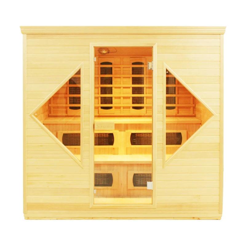 Modern design full spectrum  tube Indoor sauna with hemlock wooden