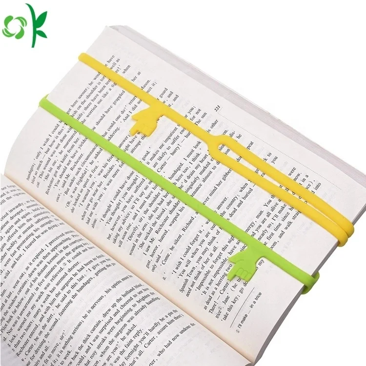 OKSILICONE модная силиконовая Закладка на палец эластичная Закладка-маркер для книг резиновый маркер ремешок школьных и офисных