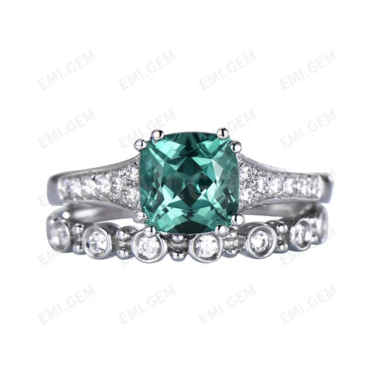
Manufacturer High Quality Eco-Friendly Emerald Ring 2.3carats Moissanite Ring For Engagement 