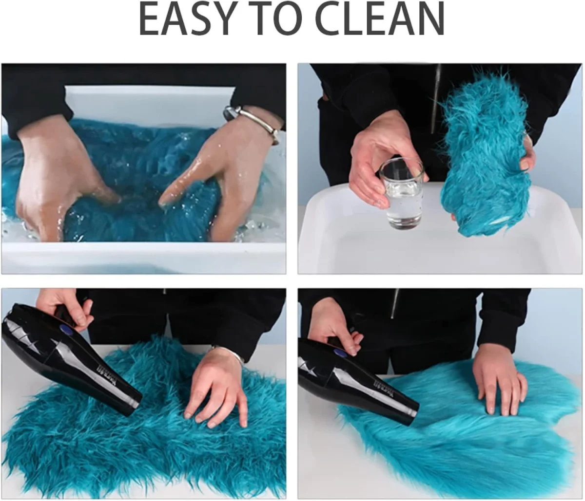 CF Custom Decorative Love Heart Shaped Shagy Fluffy Plush Bedroom Door Carpet Floor Faux Sheepskin Fur Area Rugs For Living Room