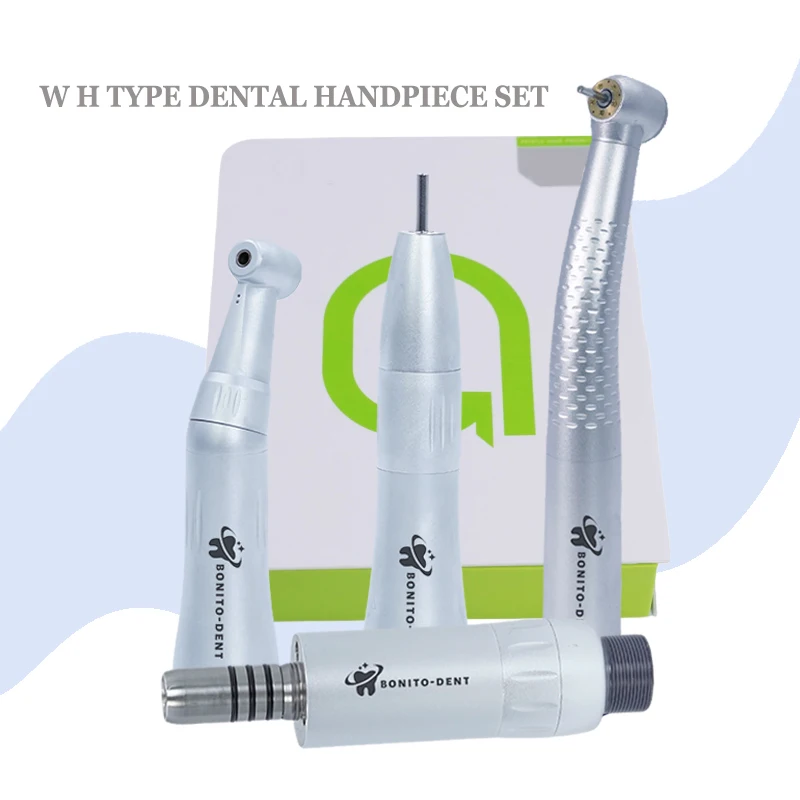 WH Dental Handpieces Set 5 LED Lamp Light High Speed Handpiece and E-type Inner Water Channel Low Speed Handpiece Kits 2/4 Holes