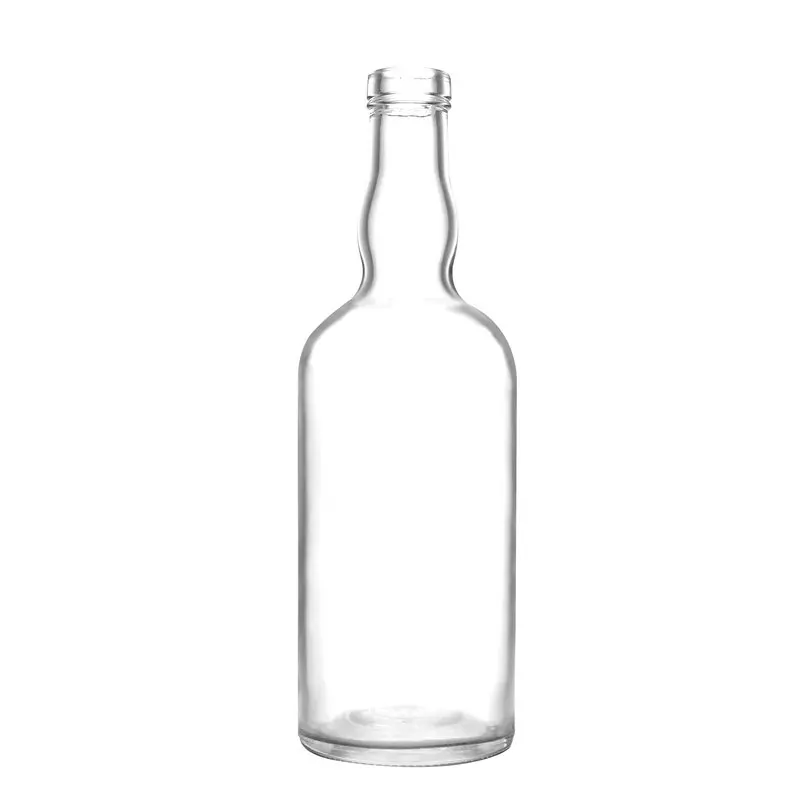 Manufacture Price ABERDEEN Style 750ml Reserve Liquor Glass Bottle Rounded with Wooden Stopper Bar Top