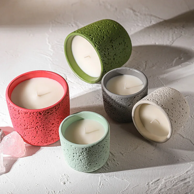 Wholesale luxury empty 6oz matte black white green candles jars wholesale ceramic candle jar candle vessel