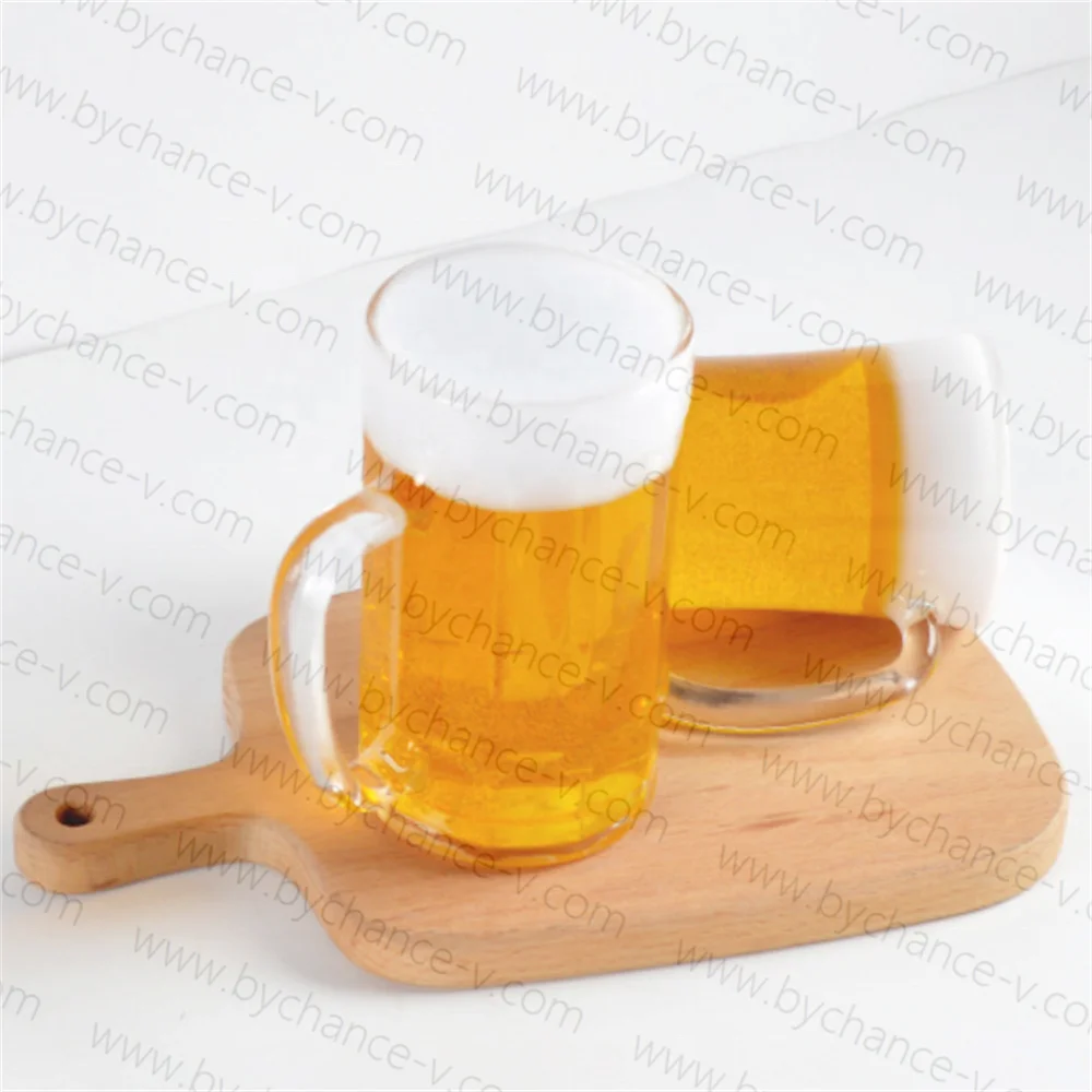 Bar restaurant hotel decor Artificial Alcohol drink never spill out fake beer glass for TV film props practical jokes toy