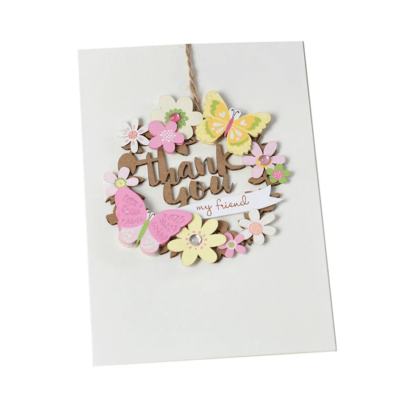 Luxury Handmade Full-Color Greeting Cards 6 Designs for Christmas Invitation Thank You Happy Birthday & Congratulations
