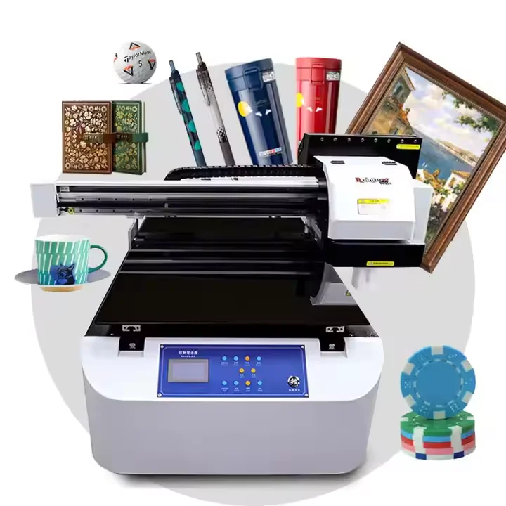 pvc card logo printer a3 a4 size business uv printer for acrylic wood metal small flatbed uv printer