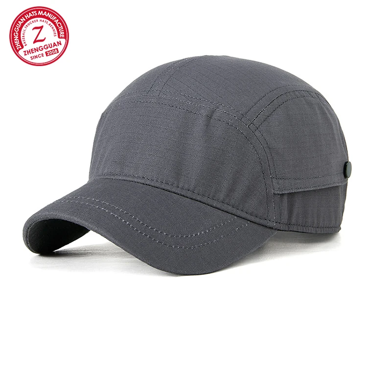 New Design Fashion Short Brim Baseball Cap 5 Panel Curved Brim Retro Washed Blank Camp Cap Unisex Cap