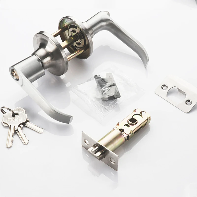 Factory heavy Duty Style wood door zinc aluminum alloy tubular three lever handle mortise locks