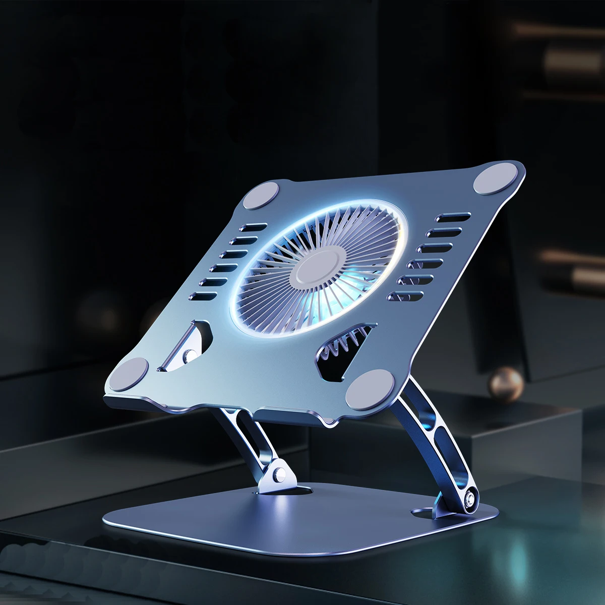 Factory Supply Metal Foldable Tablet PC Holder Free Standing Flexible Desktop Custom Vertical Portable Adjustable Laptop Stand