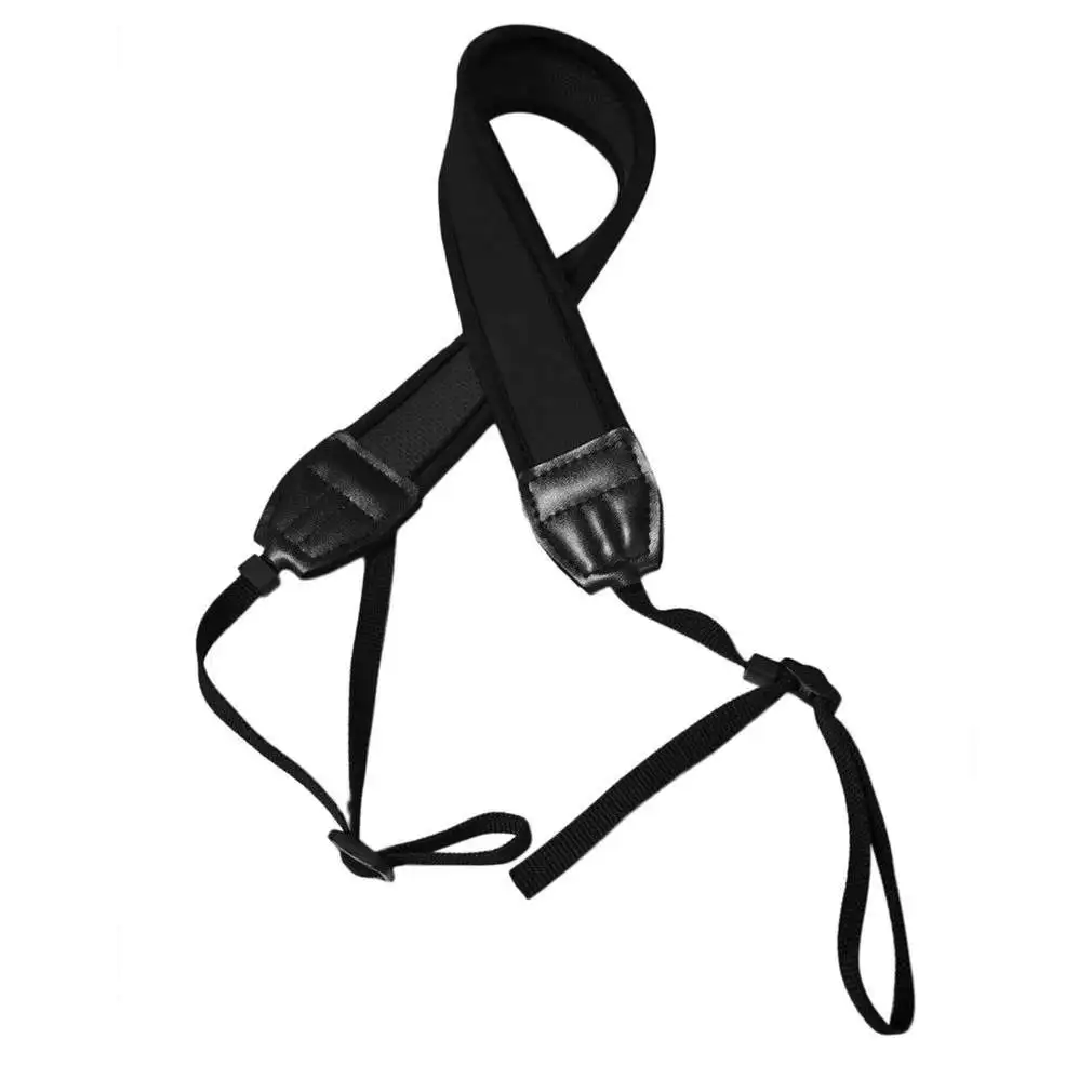 Fashionable Camera Single Shoulder Neck Camera Adjustable Durable Anti-slip Strap Belt for SLR DSLR Black Accessory