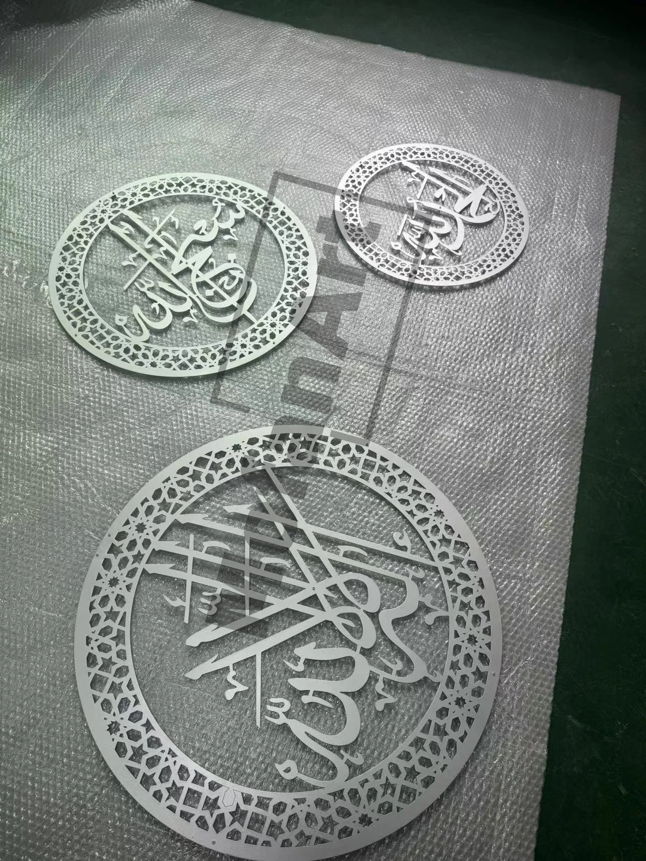 Modern Luxury Metal Ayatul Kursi Metal Islamic Wall Art Arabic Calligraphy For home decor And Muslim Gift