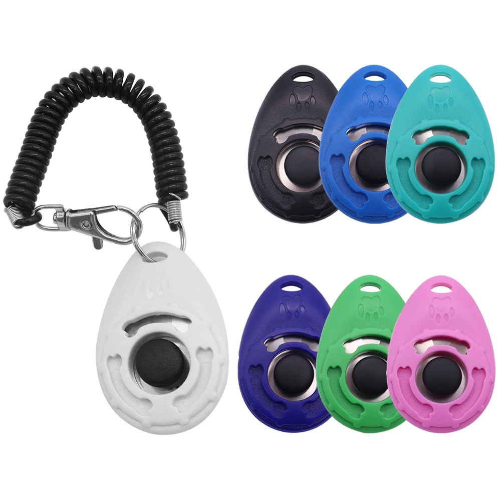 Durable Lightweight Pet Dog Training Clicker with Wrist Strap for Cats Puppy Birds Horses