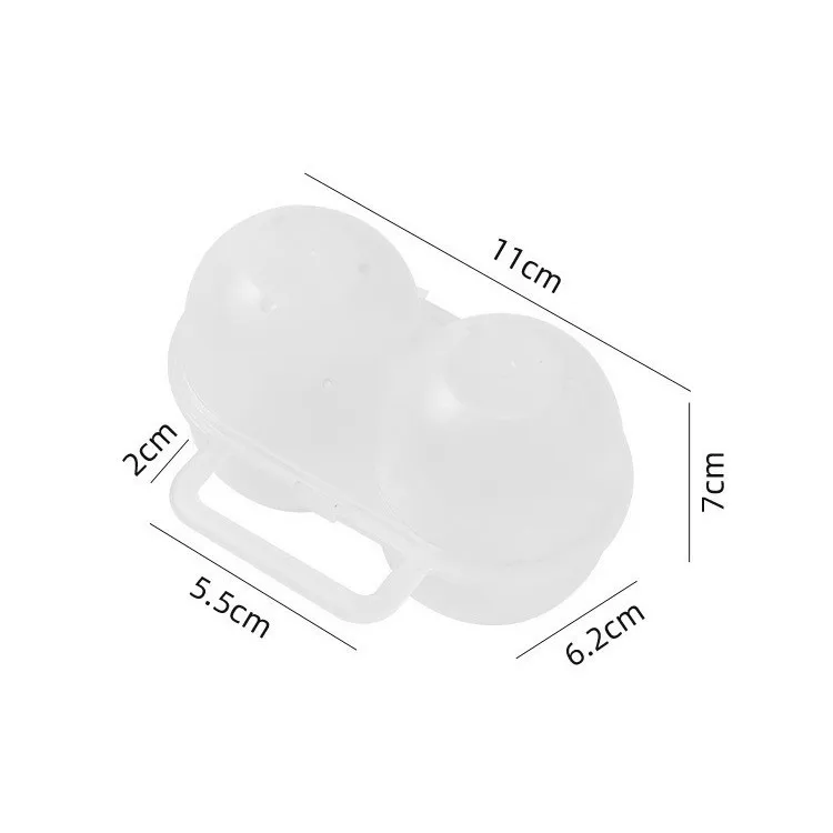Two Pcs Portable Egg Storage Eggs Holder Box Container Hiking Outdoor Camping Picnic Travel Carrier Egg Case