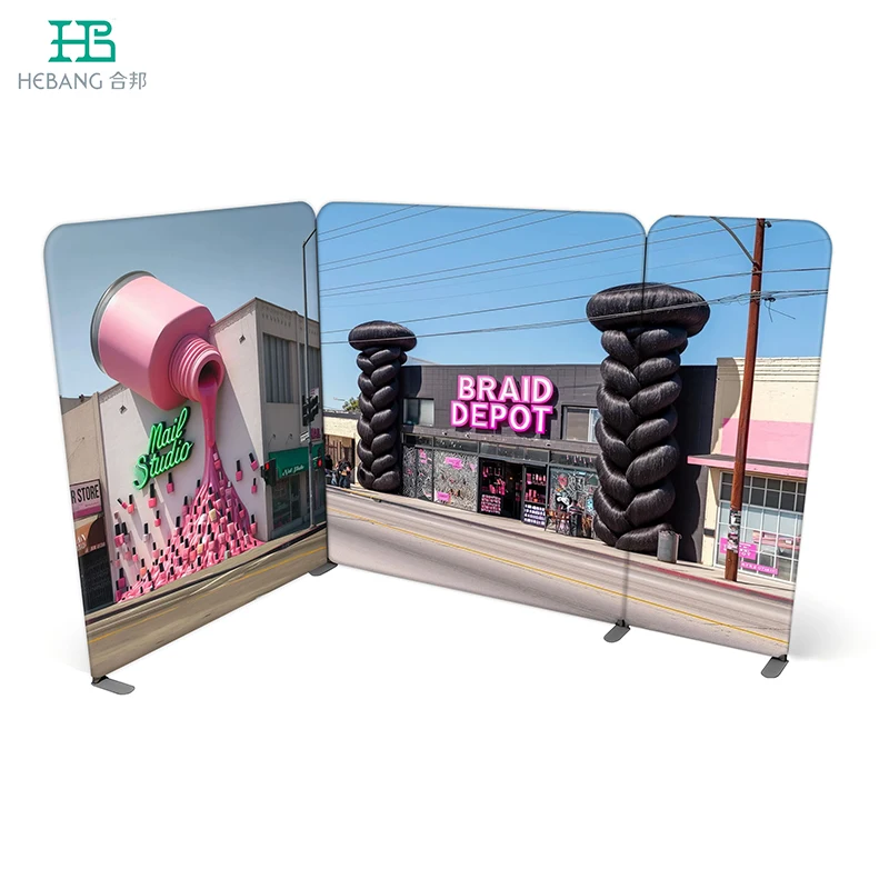 Factory Price Backdrop Banner Aluminum Frame Tension Fabric Pop Up Display
