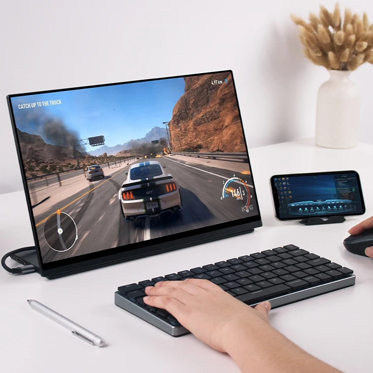 17 3 дюймовый портативный монитор 240 Гц с портом hd mi и usb c для компьютера ps4 ps5 игровой nintendo switch