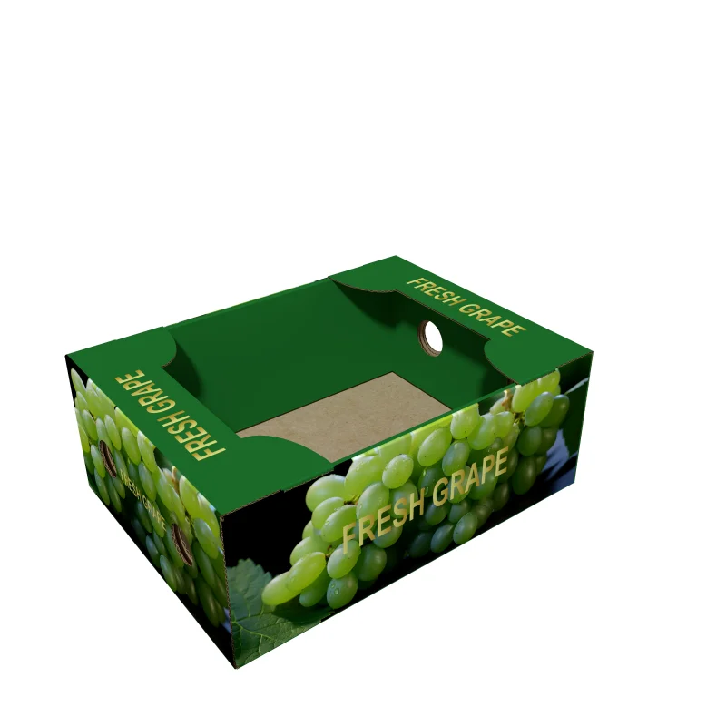 Purchase Durable Green Grape Packaging Box Export Carton for Grape Fruit Packaging Custom Agricultural Orchard Products Gift Box
