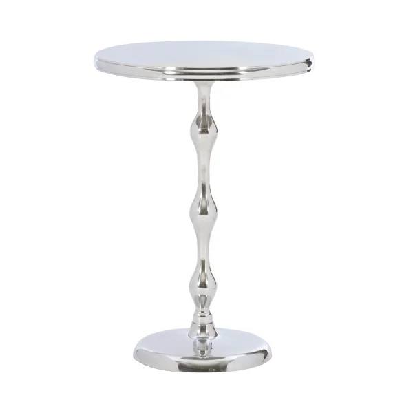 Bohemian silver aluminum side table for study, living room for tea and reading