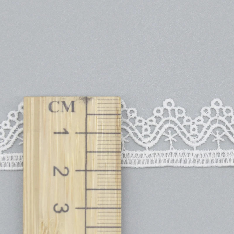 Top quality white various pattern lace accessories DIY 100% polyester water soluble lace for garment