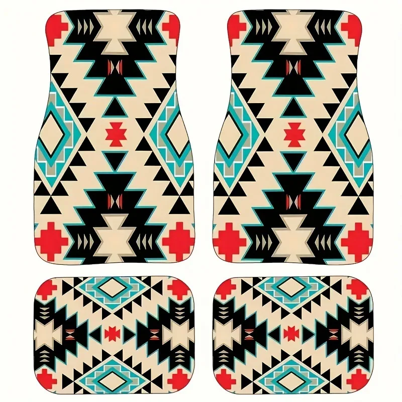 Retro Bohemian style car floor mat carpet four-piece set of dirt-resistant floor mat wholesale