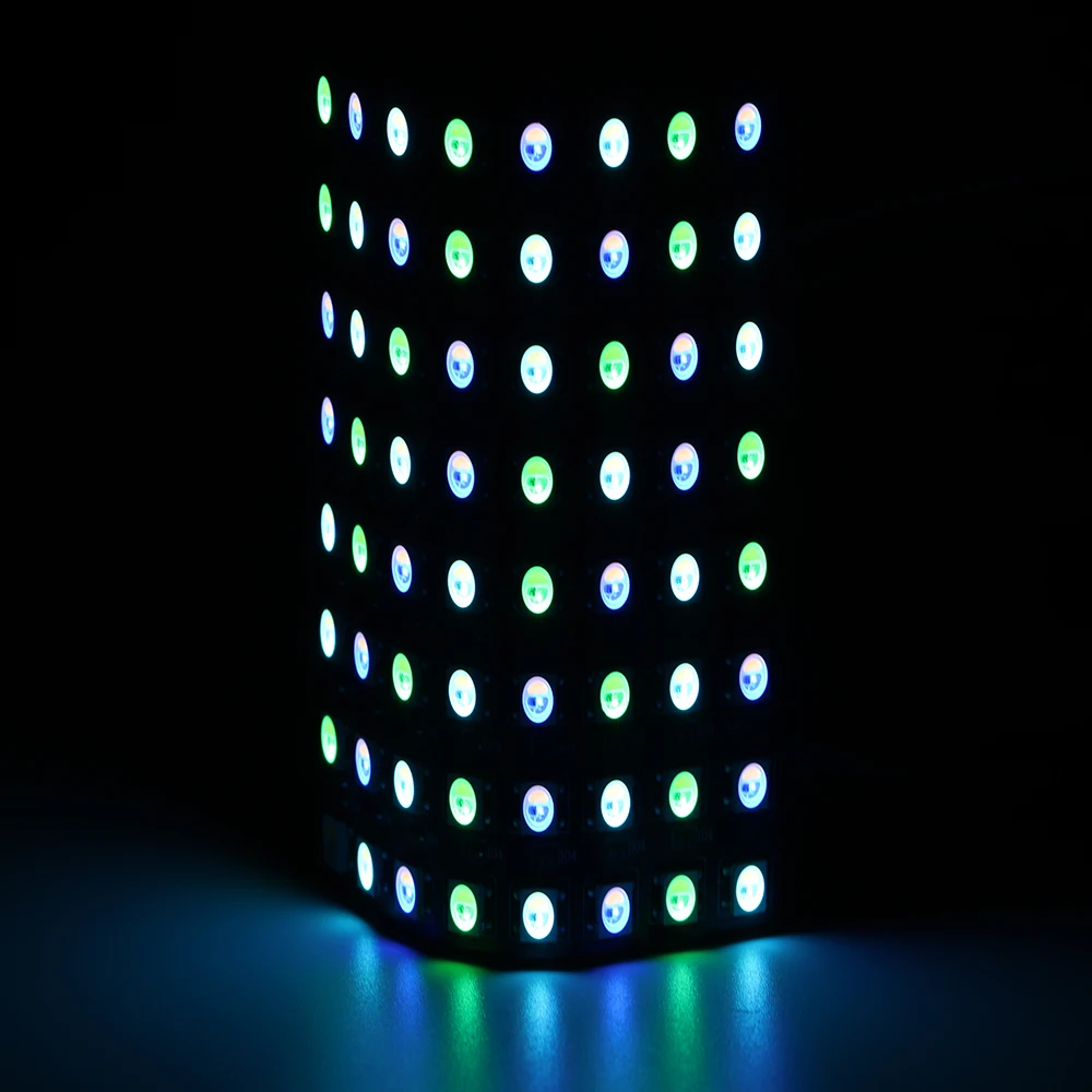 Bendable 8x8 sk6812 rgbw led dot matrix  p10 programmable led board