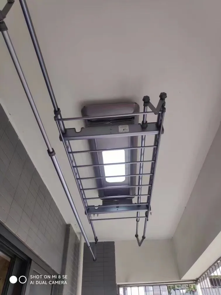 Ceiling Drying Rack Hanging Electric Clothes Dryer Rack for Small Balcony